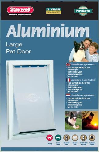 Petsafe Haustiersichere Hundeklappe Bis Zu 45 Kg Aluminiumweiss 640