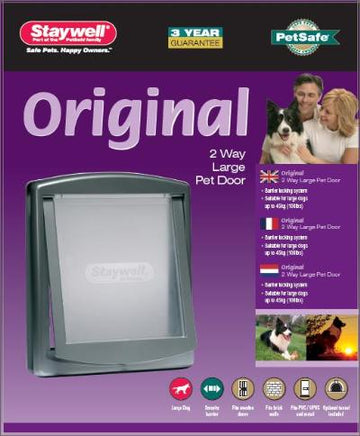 Petsafe Hundeklappe Gross Silber / Tranparent 777